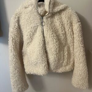 WeWoreWhat Ivory Fleece Jacket